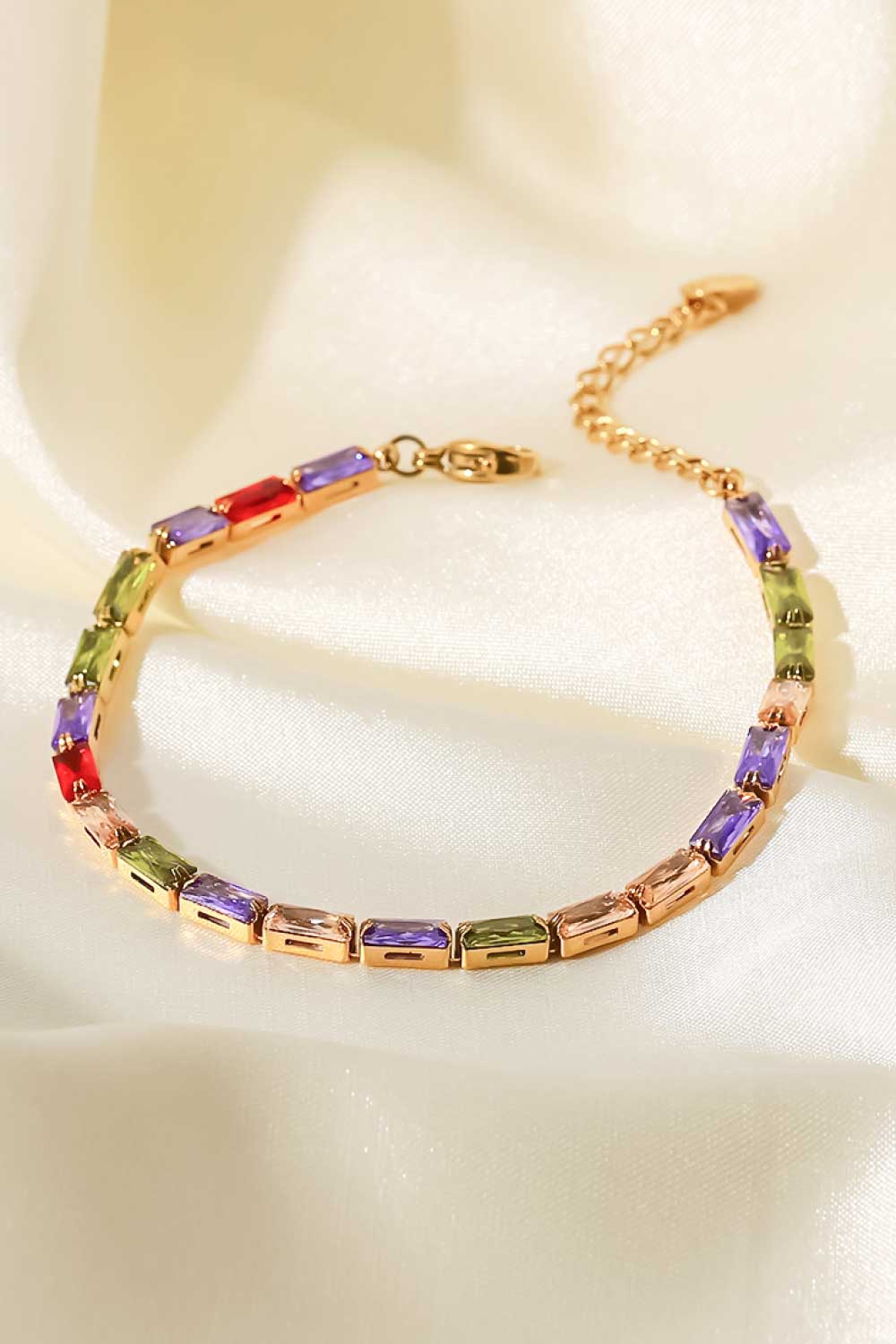 Multicolored Cubic Zirconia Bracelet