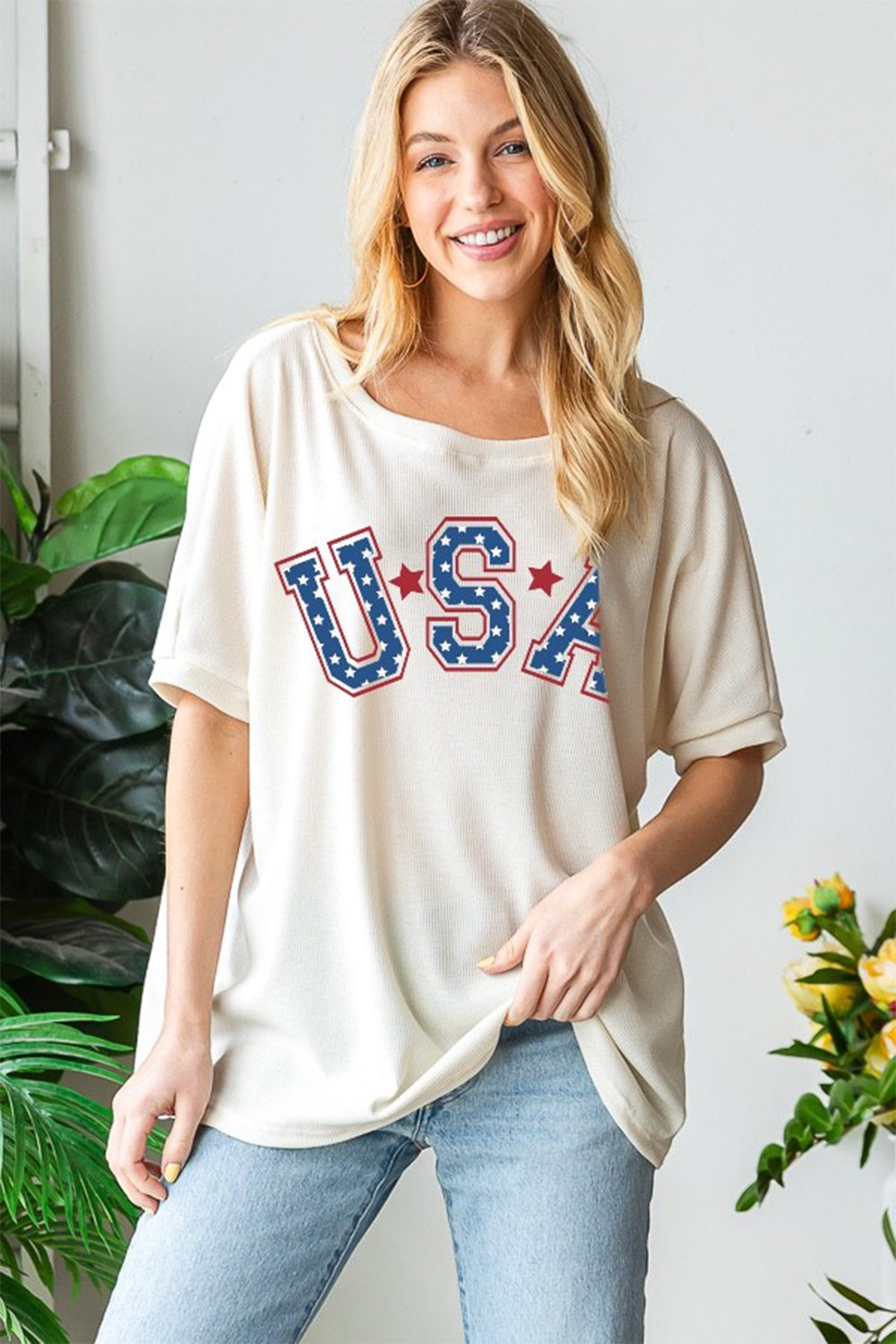 USA Graphic Round Neck T-Shirt