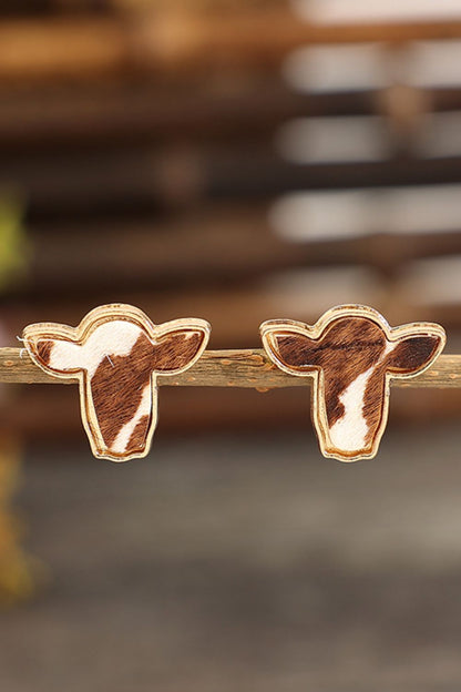 Bull Head Alloy Stud Earrings