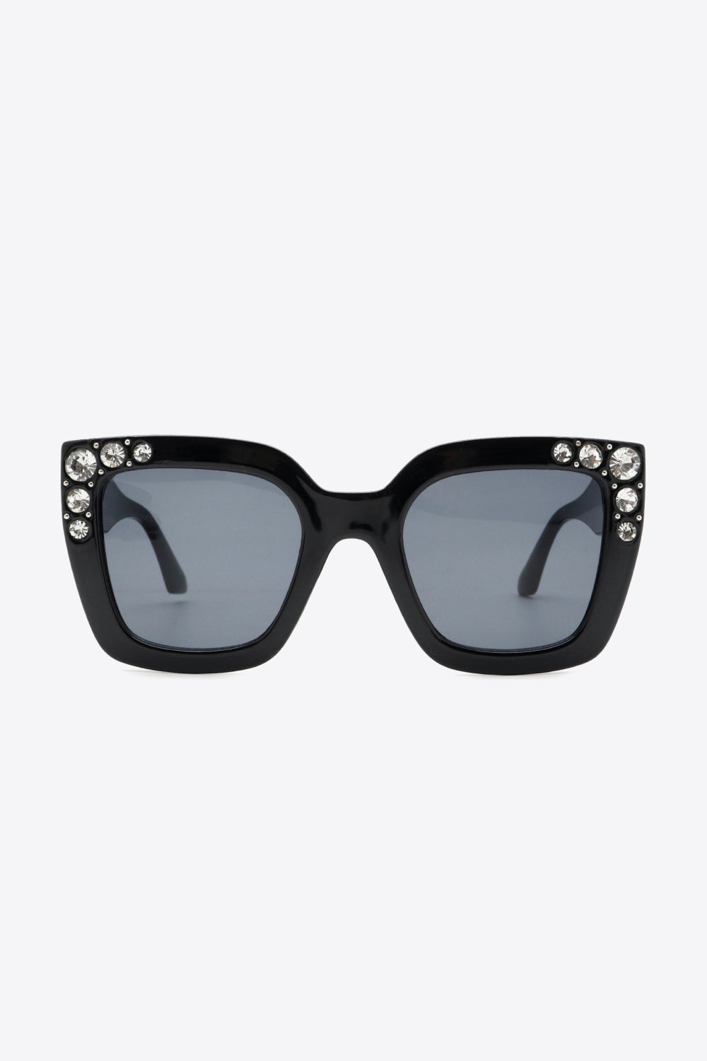 Inlaid Rhinestone Polycarbonate Sunglasses